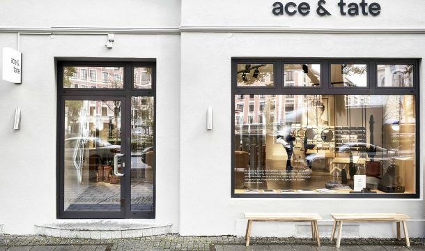 storefront of the new optician store Ace & Tate in Munich