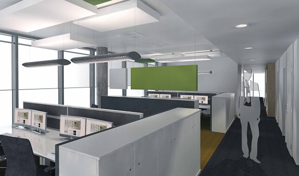 Rendering ot an EY office