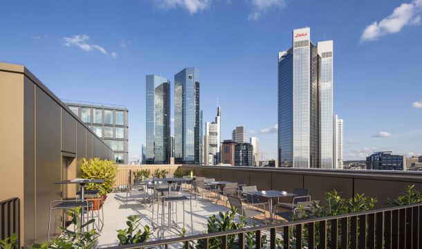 roof-deck in the office building Solo West in Frankfurt