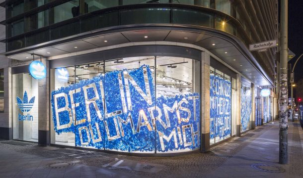 Display window Adidas store in Berline