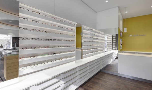 Wandabwicklung bei Optik Hasler in Göppingen