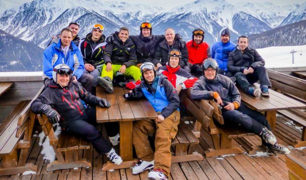 Ganter Group employees ski holiday